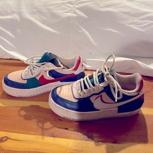 Kids Nike Air Force 1 Low Shadow in Mystic Blue